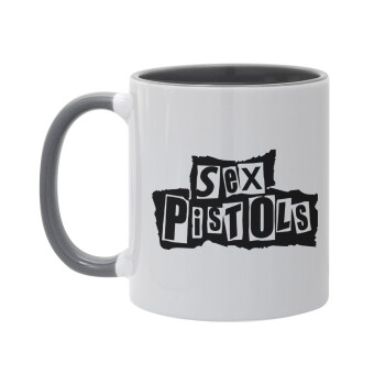 Sex Pistols, Κούπα χρωματιστή γκρι, κεραμική, 330ml
