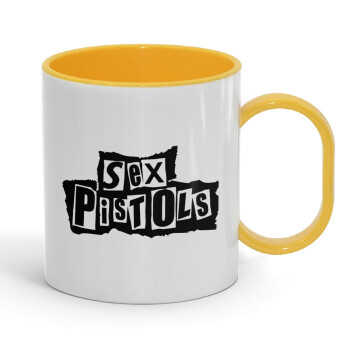 Sex Pistols, Κούπα (πλαστική) (BPA-FREE) Polymer Κίτρινη για παιδιά, 330ml