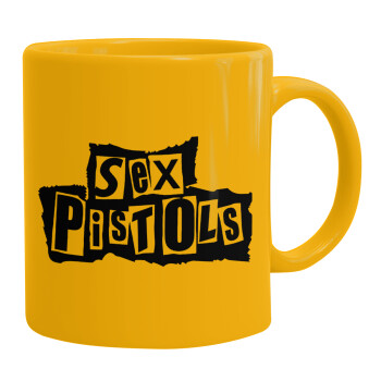 Sex Pistols, Ceramic coffee mug yellow, 330ml