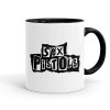 Sex Pistols, Κούπα χρωματιστή μαύρη, κεραμική, 330ml