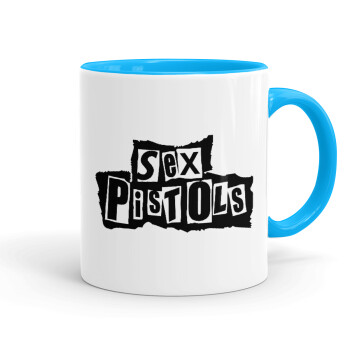 Sex Pistols, Mug colored light blue, ceramic, 330ml