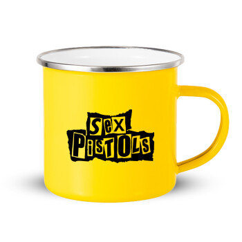 Sex Pistols, Κούπα Μεταλλική εμαγιέ Κίτρινη 360ml