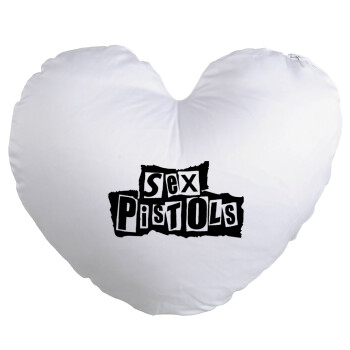 Sex Pistols, Μαξιλάρι καναπέ καρδιά 40x40cm περιέχεται το  γέμισμα