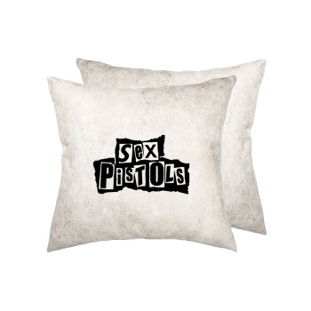 Sex Pistols, Μαξιλάρι καναπέ Δερματίνη Γκρι 40x40cm με γέμισμα