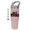 Pink color, 890ml (30oz) stainless Steel Tumbler with Handle