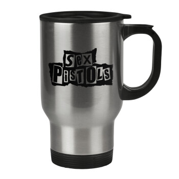 Sex Pistols, Κούπα ταξιδιού ανοξείδωτη με καπάκι, διπλού τοιχώματος (θερμό) 450ml