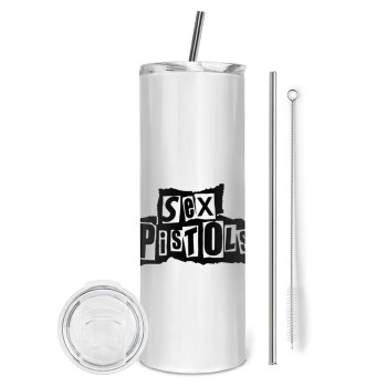 Sex Pistols, Tumbler stainless steel 600ml, with metal straw & cleaning brush