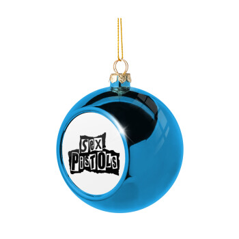 Sex Pistols, Blue Christmas tree ball ornament 8cm