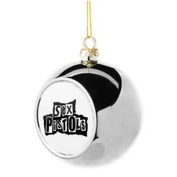 Sex Pistols, Silver 8cm Christmas tree ball ornament