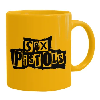Sex Pistols, Κούπα, κεραμική κίτρινη, 330ml