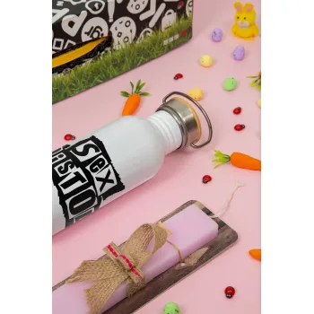 Sex Pistols, Πασχαλινή Λαμπάδα με παγούρι μεταλλικό (620ml, stainless steel) & κερί αρωματικό πλακέ (30cm) (ΡΟΖ)