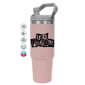 Sex Pistols, Pink color, 890ml (30oz) stainless Steel Tumbler with Handle