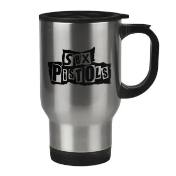 Sex Pistols, Κούπα ταξιδιού ανοξείδωτη με καπάκι, διπλού τοιχώματος (θερμό) 450ml