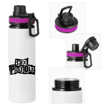 Sex Pistols, Metallic water bottle with safety lid, 850ml aluminum