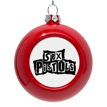 Sex Pistols, Στολίδι Χριστουγεννιάτικη μπάλα δένδρου Κόκκινη 8cm