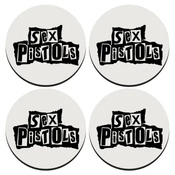 Sex Pistols, SET of 4 round wooden coasters (9cm)