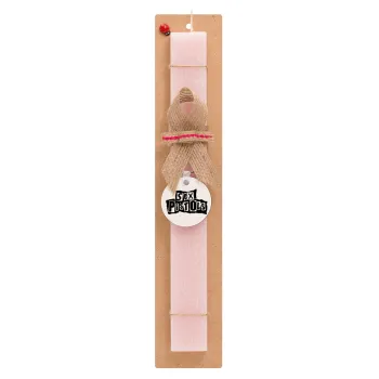 Sex Pistols, Easter Set, wooden keychain & scented flat Easter candle (30cm) (PINK)