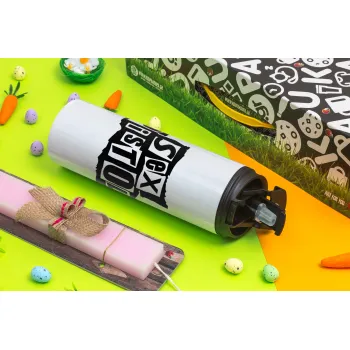 Sex Pistols, Πασχαλινή Λαμπάδα με Travel Tumbler θερμό με διπλό καπάκι (600ml, BPA free) & κερί αρωματικό πλακέ (30cm) (ΡΟΖ)