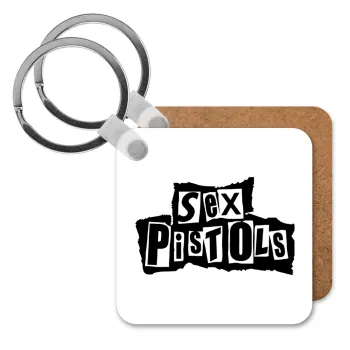 Sex Pistols, Μπρελόκ Ξύλινο τετράγωνο MDF
