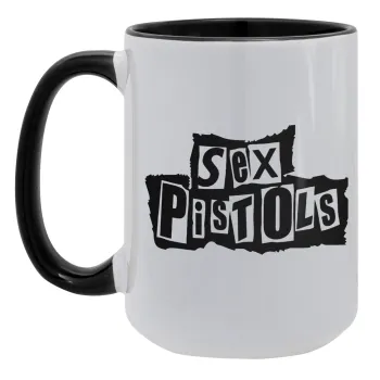 Sex Pistols, Κούπα Mega 15oz, κεραμική Μαύρη, 450ml