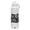1L Stainless Steel Thermal Bottle with Phone Holder & Double Wall Insulation