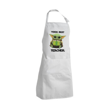 Yoda Best Teacher, Adult Chef Apron (with sliders and 2 pockets)