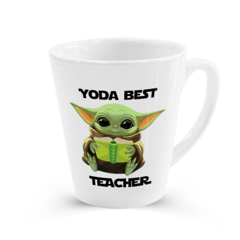 Yoda Best Teacher, Κούπα Latte Λευκή, κεραμική, 300ml