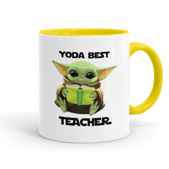 Yoda Best Teacher, Mug colored yellow, ceramic, 330ml