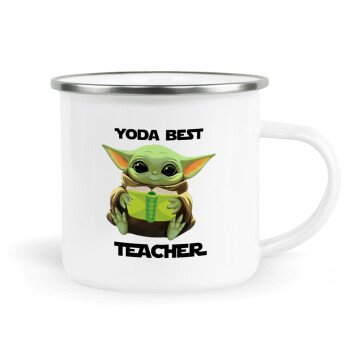 Yoda Best Teacher, Κούπα Μεταλλική εμαγιέ λευκη 360ml