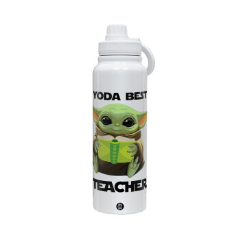 Yoda Best Teacher, 1L Stainless Steel Thermal Bottle with Phone Holder & Double Wall Insulation