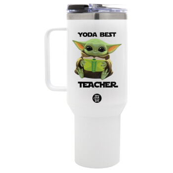 Yoda Best Teacher, Mega Tumbler με καπάκι, διπλού τοιχώματος (θερμό) 1,2L
