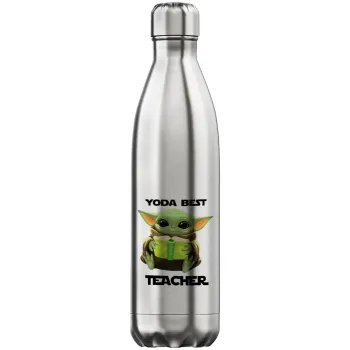 Yoda Best Teacher, Inox (Stainless steel) hot metal mug, double wall, 750ml