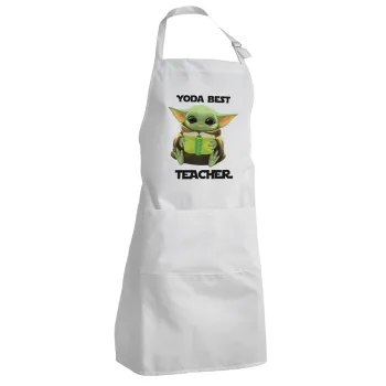 Yoda Best Teacher, Ποδιά Σεφ Ολόσωμη Ενήλικων (με ρυθμιστικά και 2 τσέπες)