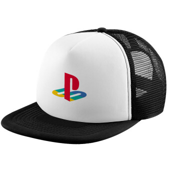 Playstation, Καπέλο Soft Trucker με Δίχτυ Black/White 