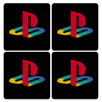Playstation, ΣΕΤ 4 Σουβέρ ξύλινα τετράγωνα (9cm)