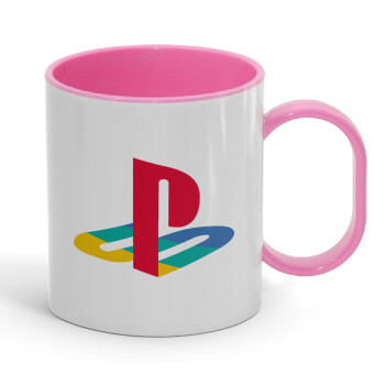 Playstation, Κούπα (πλαστική) (BPA-FREE) Polymer Ροζ για παιδιά, 330ml
