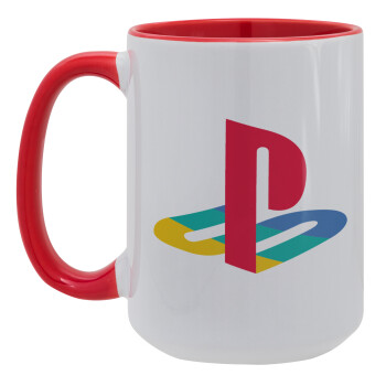 Playstation, Κούπα Mega 15oz, κεραμική Κόκκινη, 450ml