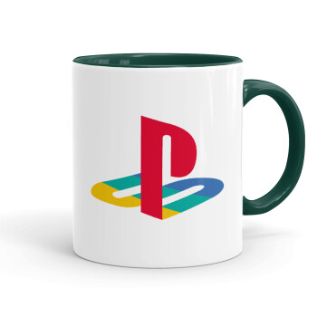 Playstation, Mug colored green, ceramic, 330ml
