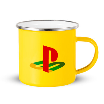 Playstation, Yellow Enamel Metallic Cup 360ml