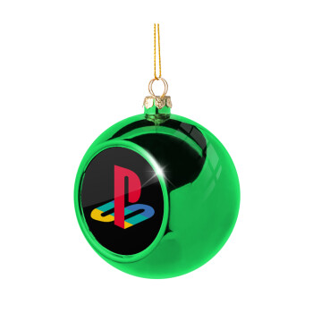 Playstation, Green Christmas tree ornament ball 8cm