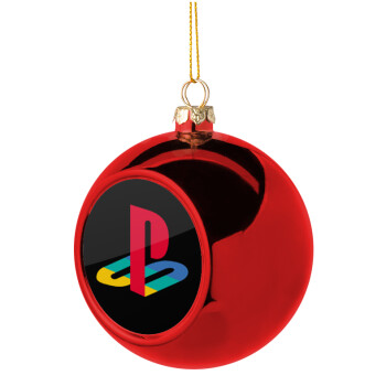 Playstation, Χριστουγεννιάτικη μπάλα δένδρου Κόκκινη 8cm