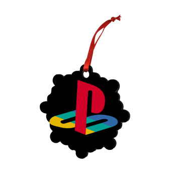 Playstation, Christmas ornament snowflake wooden 7.5cm