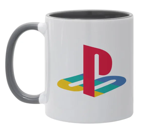 Playstation — Κούπα χρωματιστή γκρι, κεραμική, 330ml