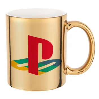 Playstation, Κούπα κεραμική, χρυσή καθρέπτης, 330ml