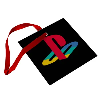 Playstation, Christmas ornament, glass square ornament 9x9cm