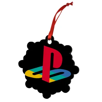 Playstation, Christmas ornament snowflake wooden 7.5cm