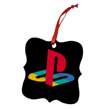Playstation, Στολίδι Χριστουγεννιάτικο στολίδι polygon ξύλινο 7.5cm