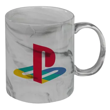Playstation, Mug ceramic marble style, 330ml