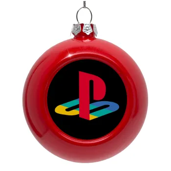 Playstation, Red Christmas tree ornament bauble 8cm