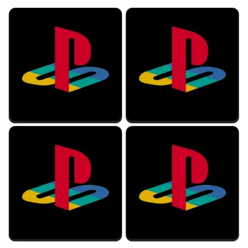 Playstation, ΣΕΤ 4 Σουβέρ ξύλινα τετράγωνα (9cm)